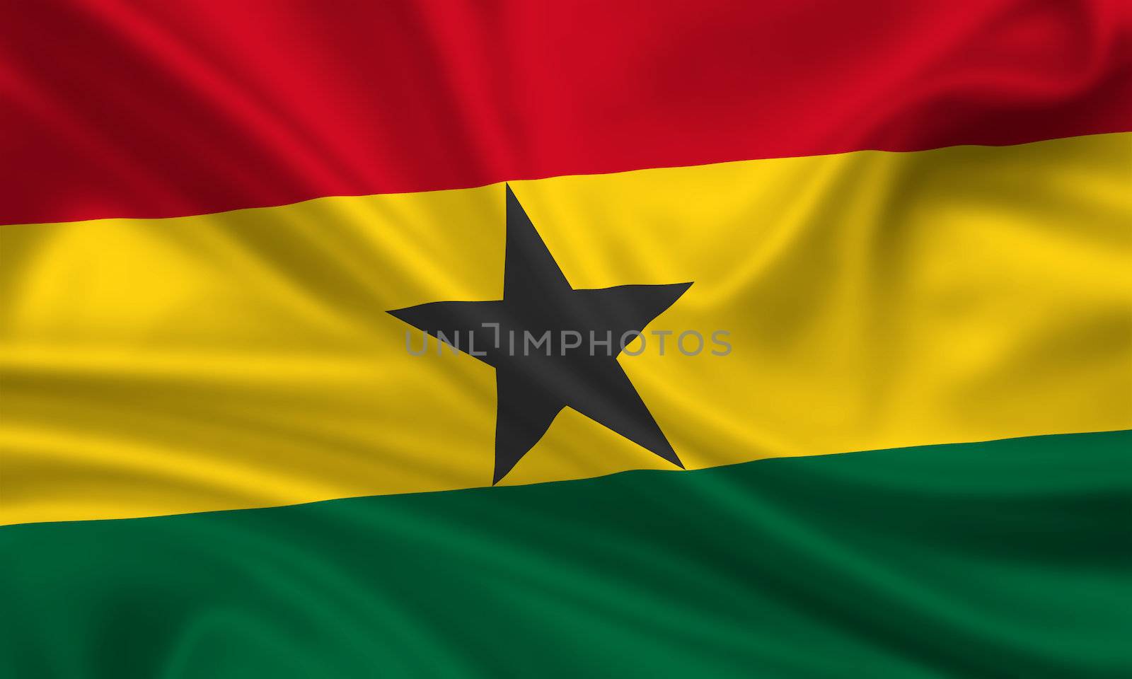 waving flag of ghana