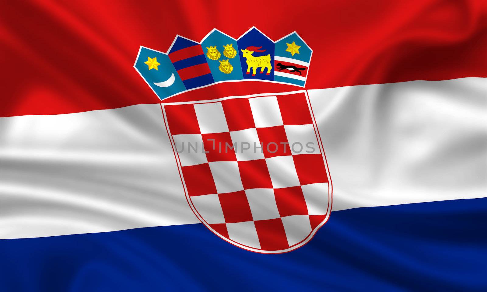waving flag of croatia