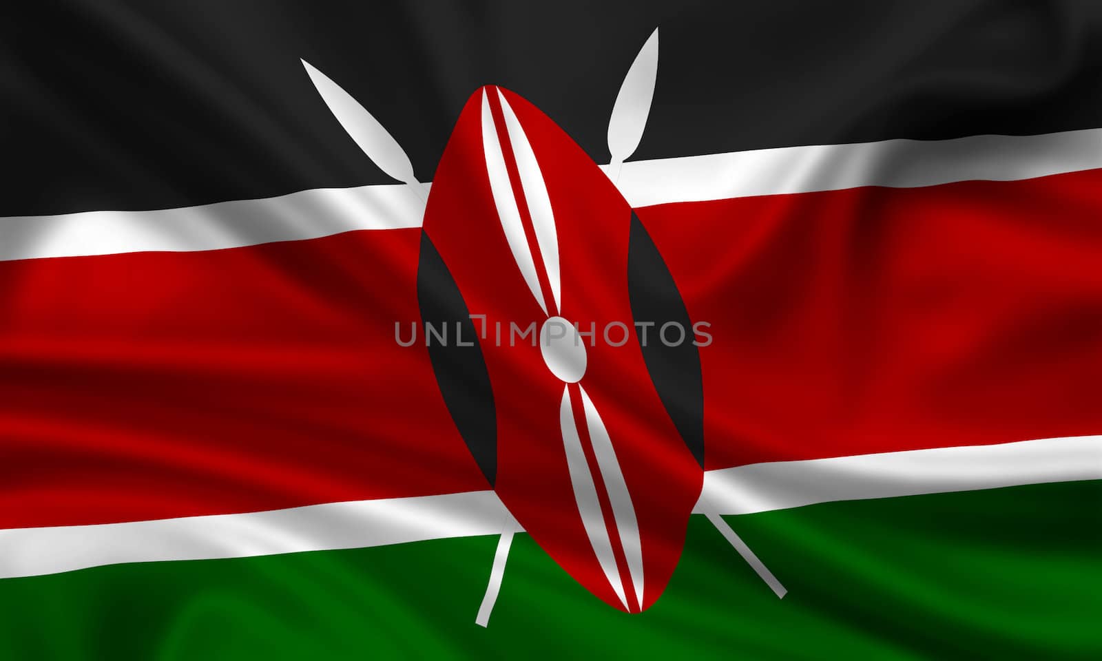 waving flag of kenia