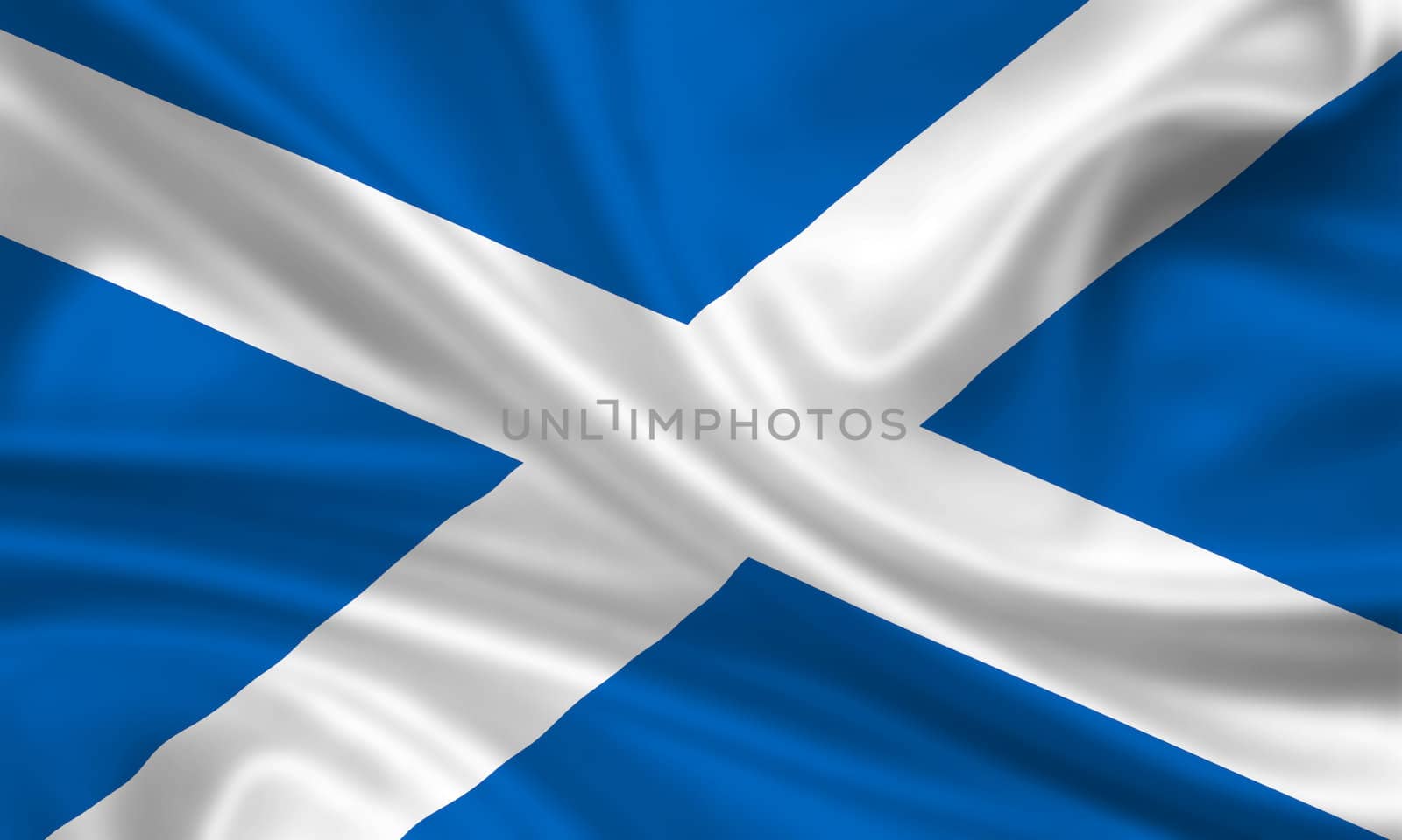 waving flag of scotland