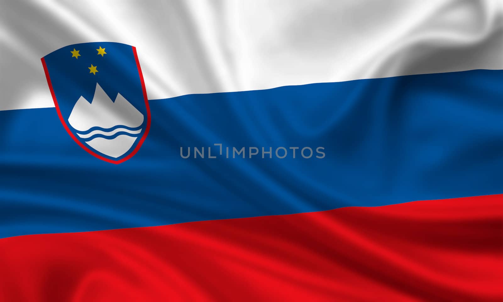 waving flag of slovenia