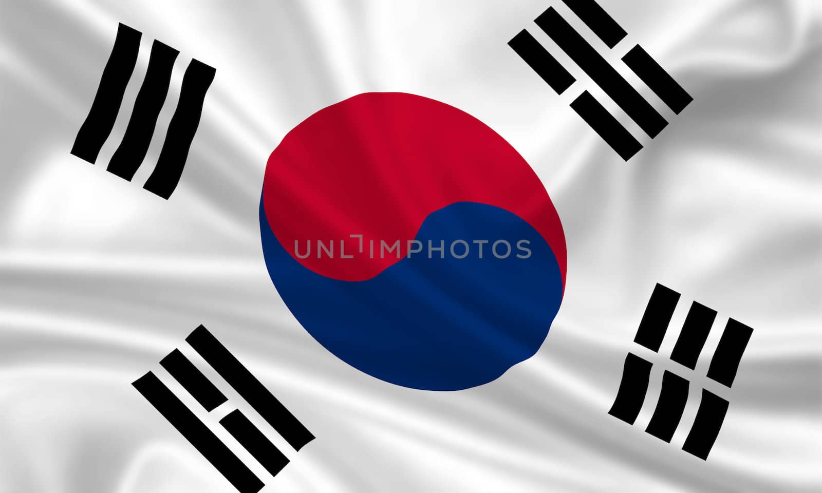 waving flag of south korea