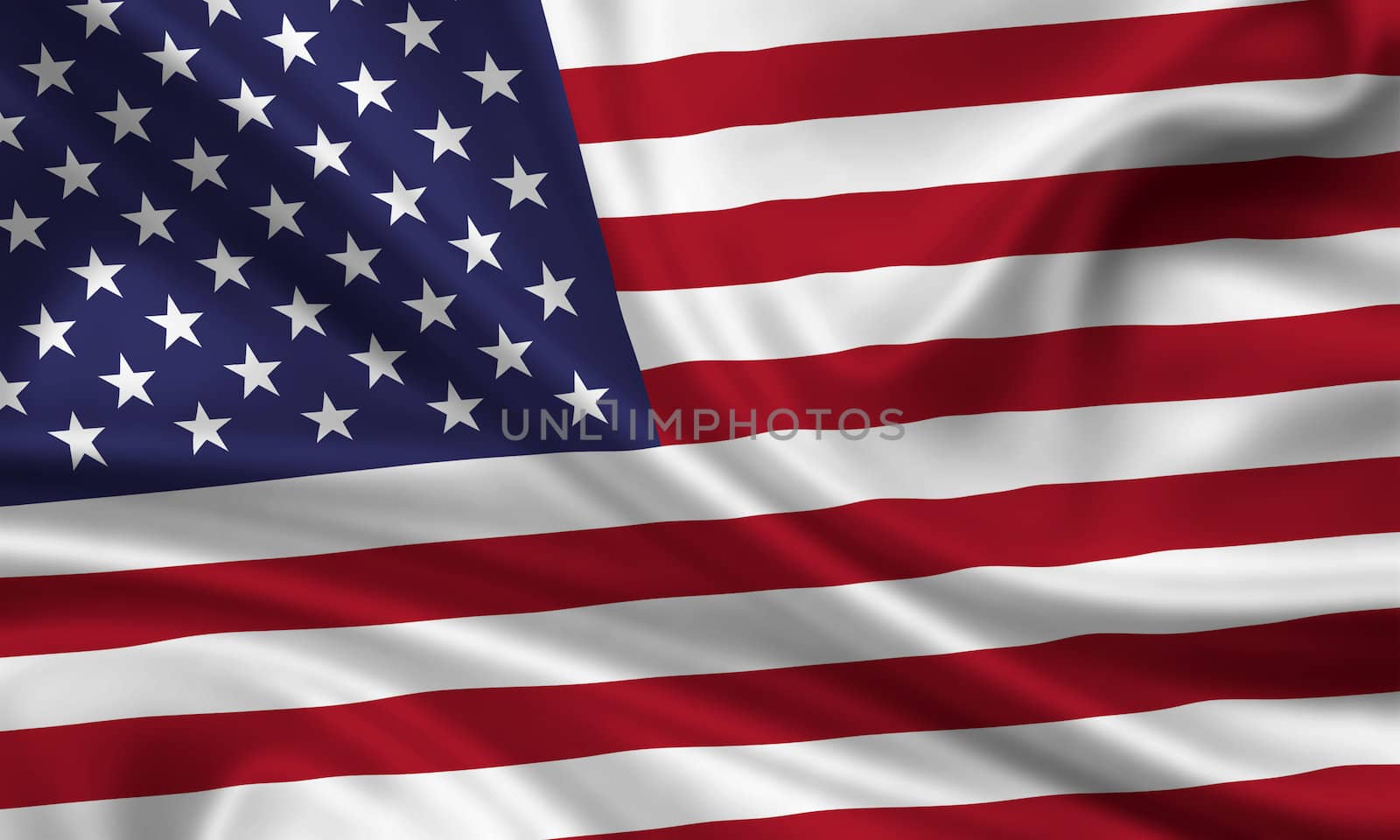 waving flag of the united states of america