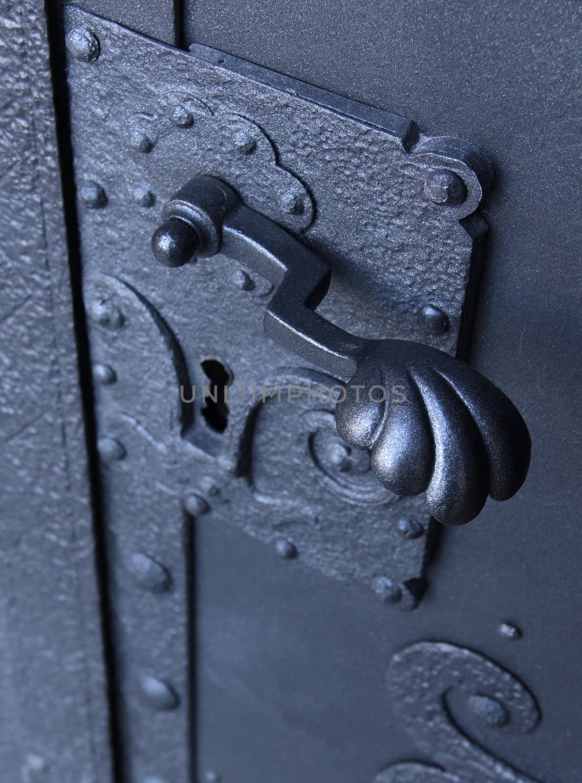 old antique metal door handles