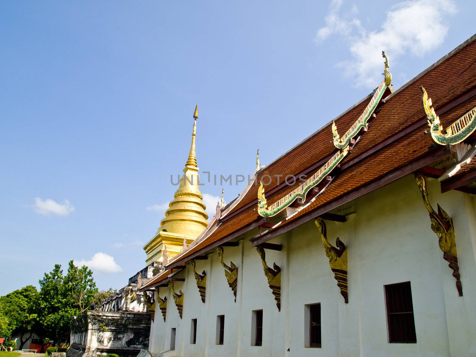Temple in Traditional Lanna style which is in Wat Changkum2 by gjeerawut