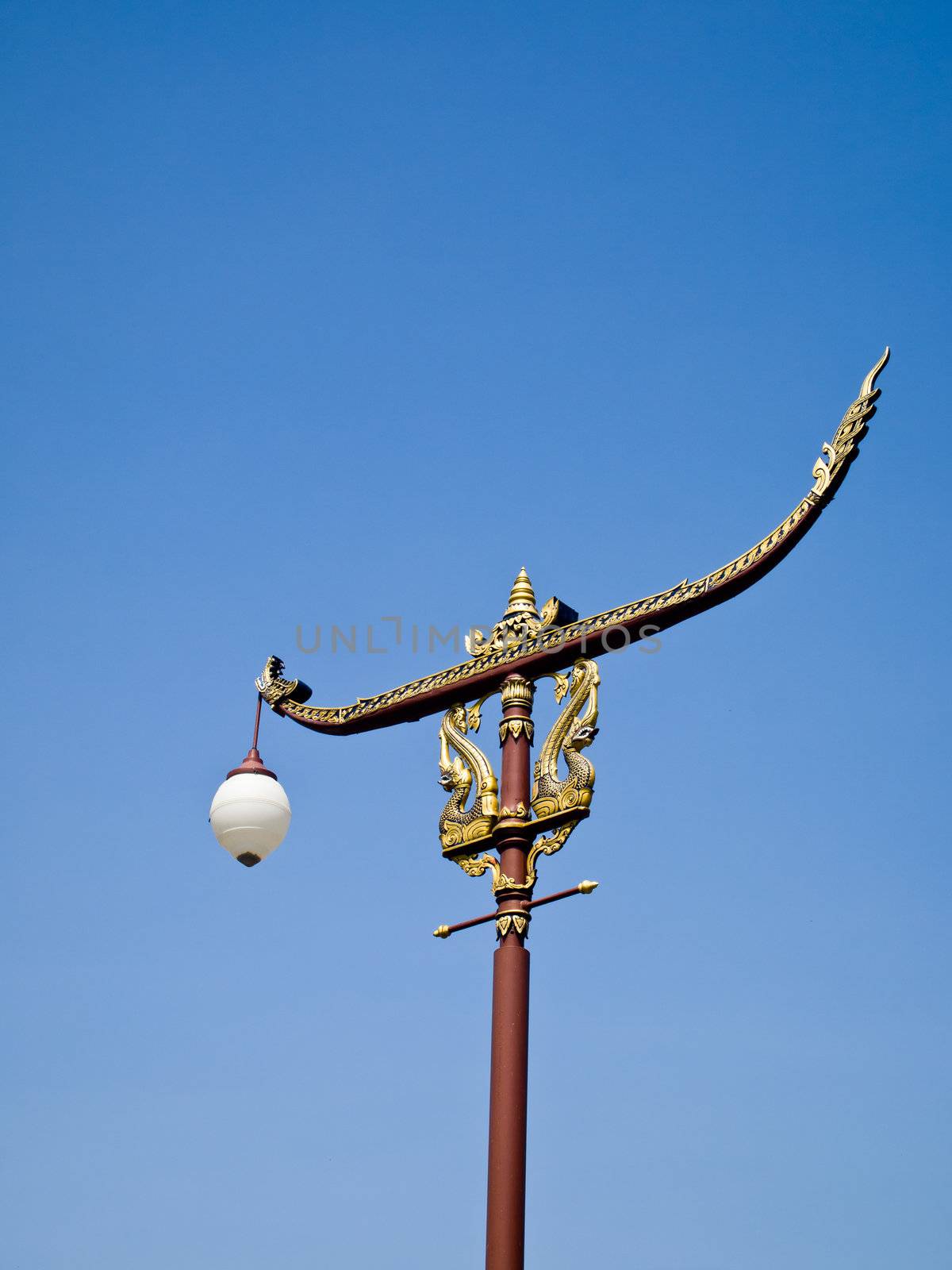 Street lamp pole in Traditional Lanna style