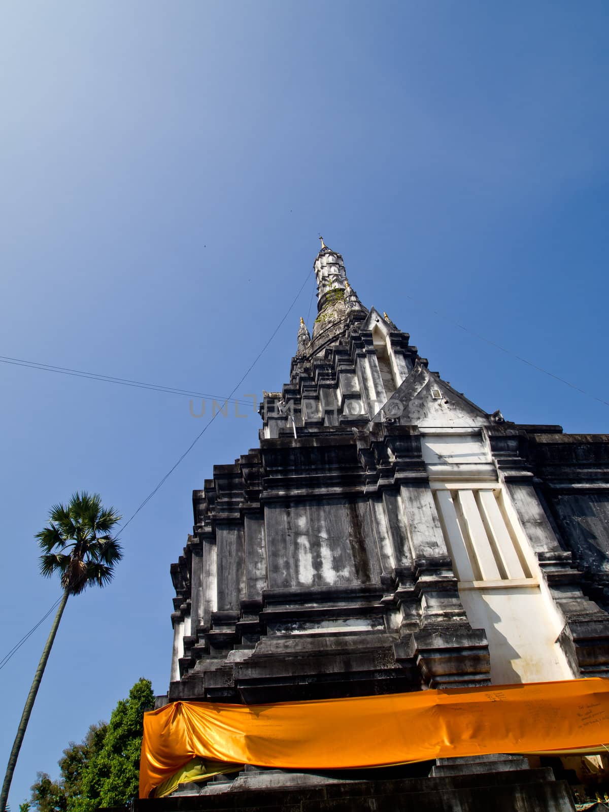 Old stupa in Traditional Thai style which is in Wat Suantan (Nan-Thailand)