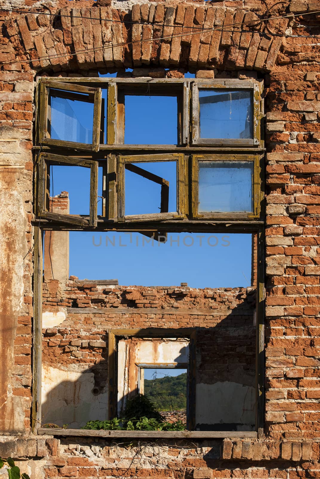 Old grunge destroyed factory by varbenov