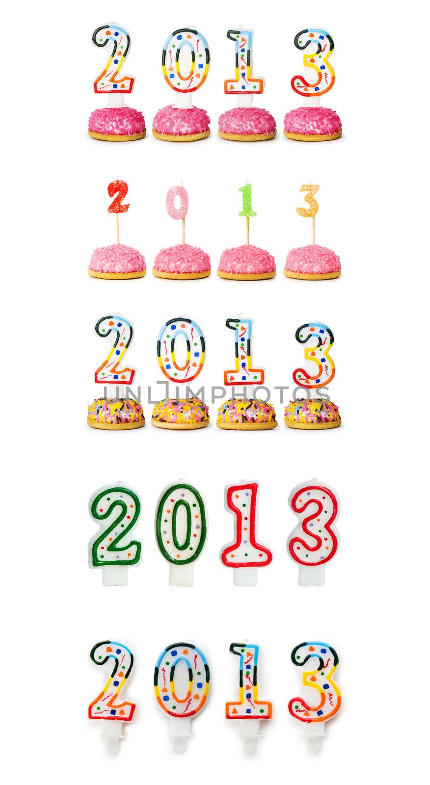 2013 made with cake candles