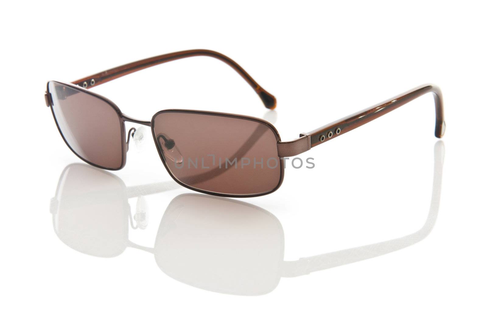 Stylish sunglasses isolated on the white