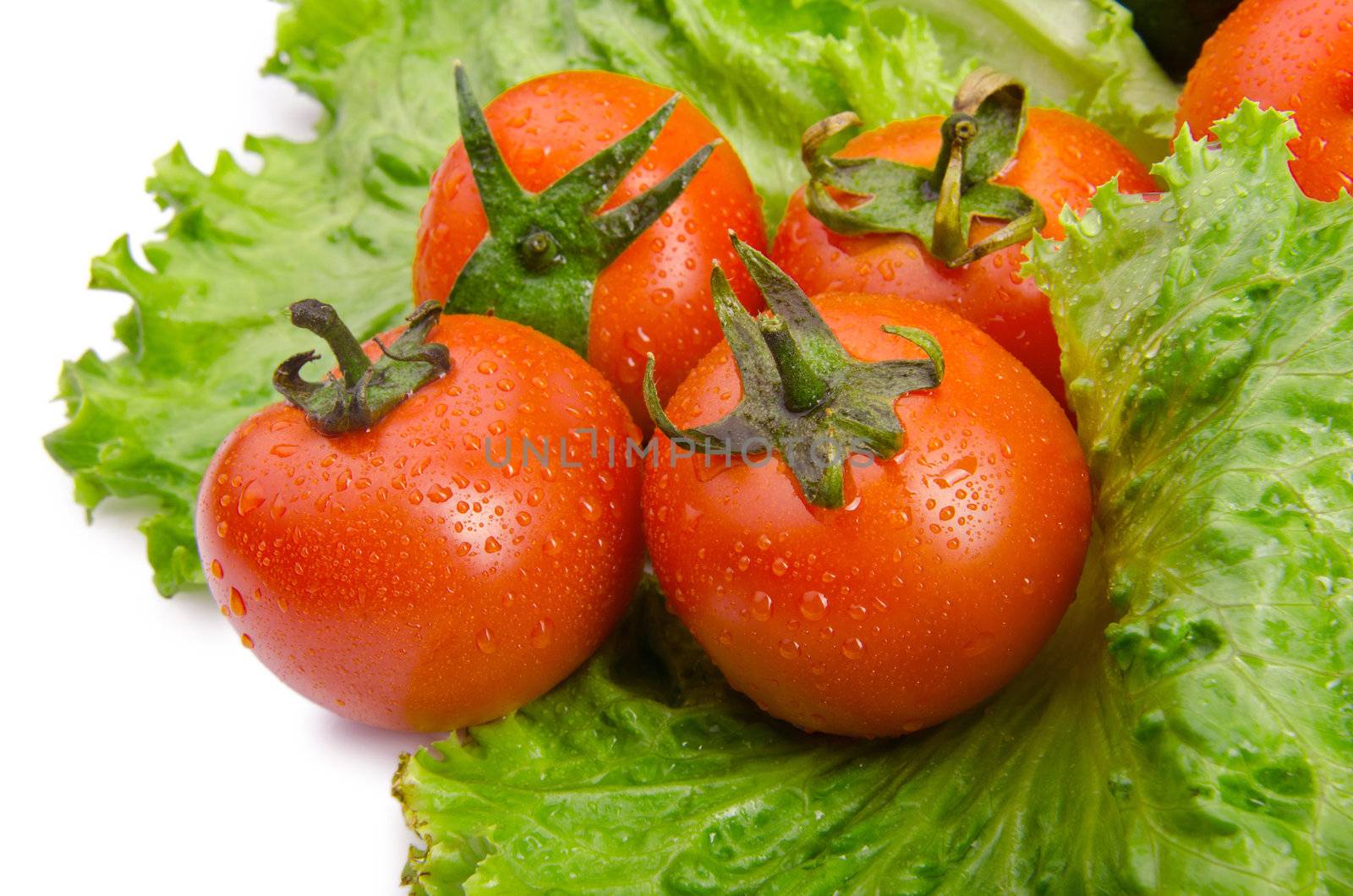 Cucumbers and tomatoes ready for salad