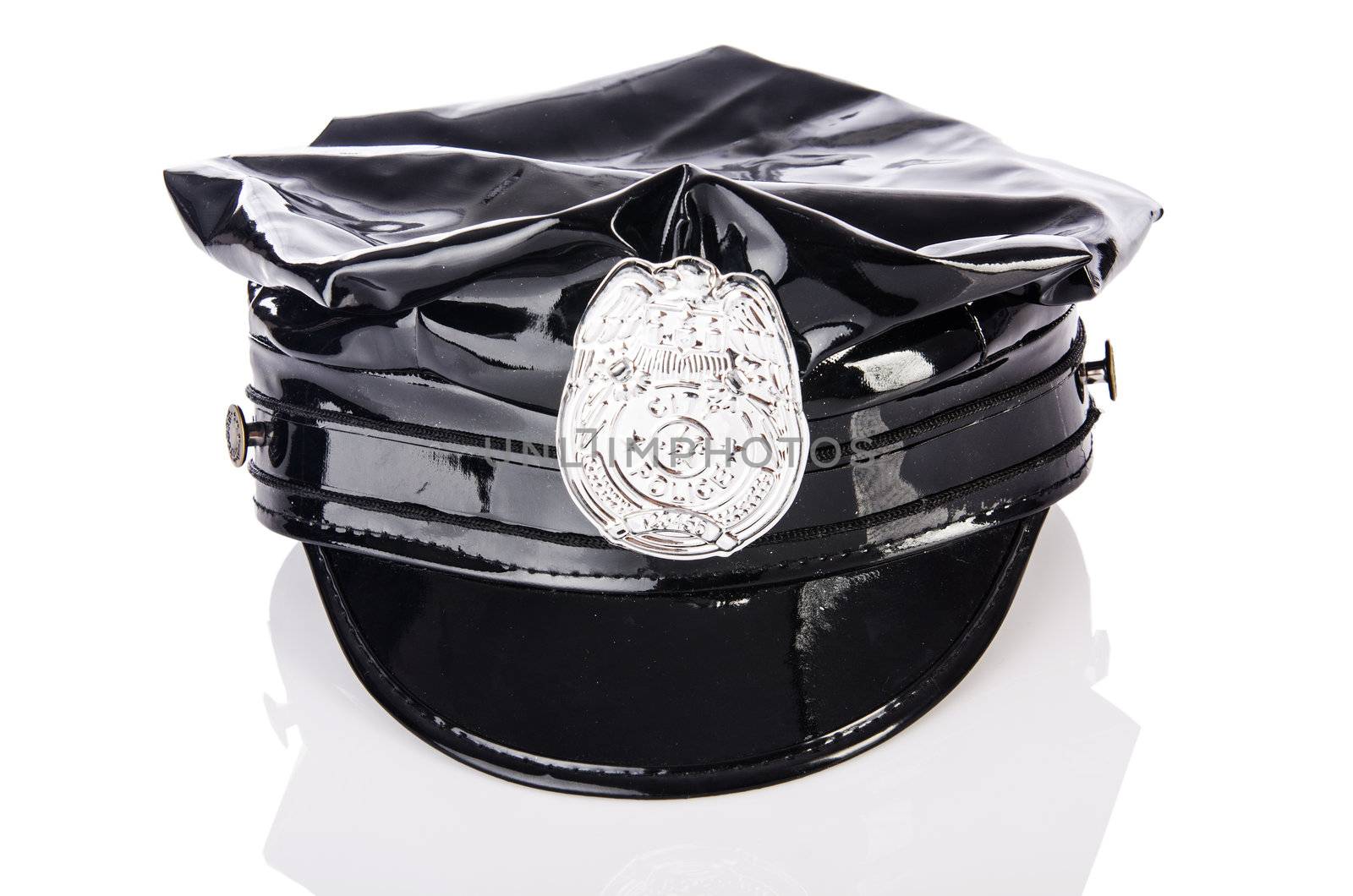 Police accessories isolated on white