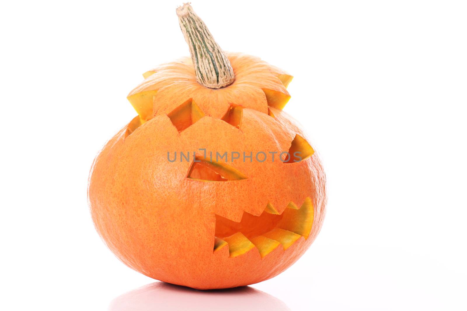 Halloween pumpkin on a white background