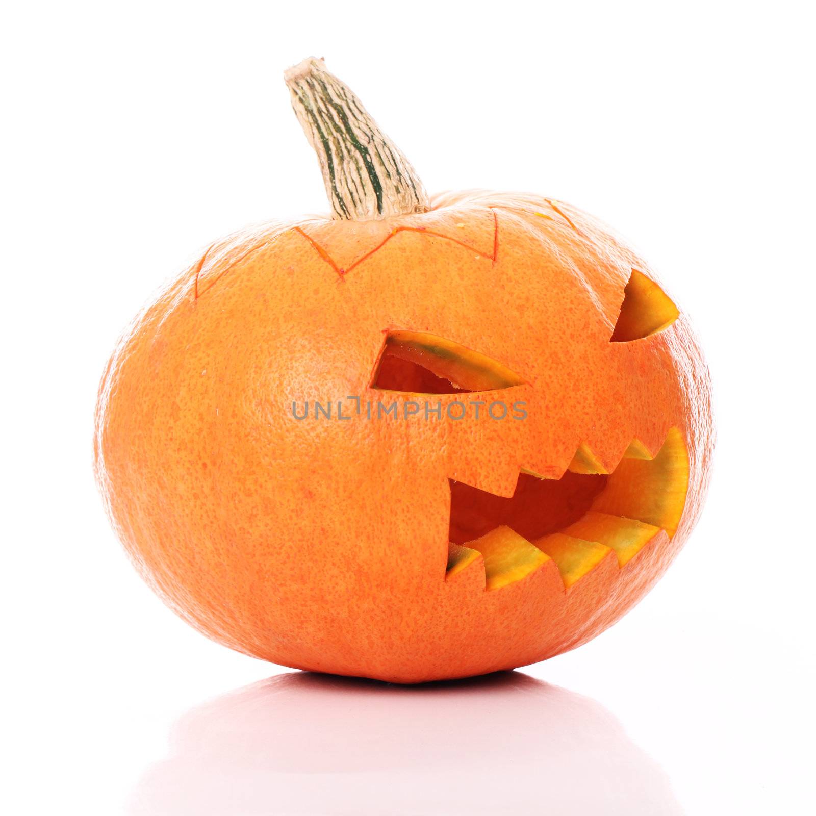 Halloween pumpkin on a white background