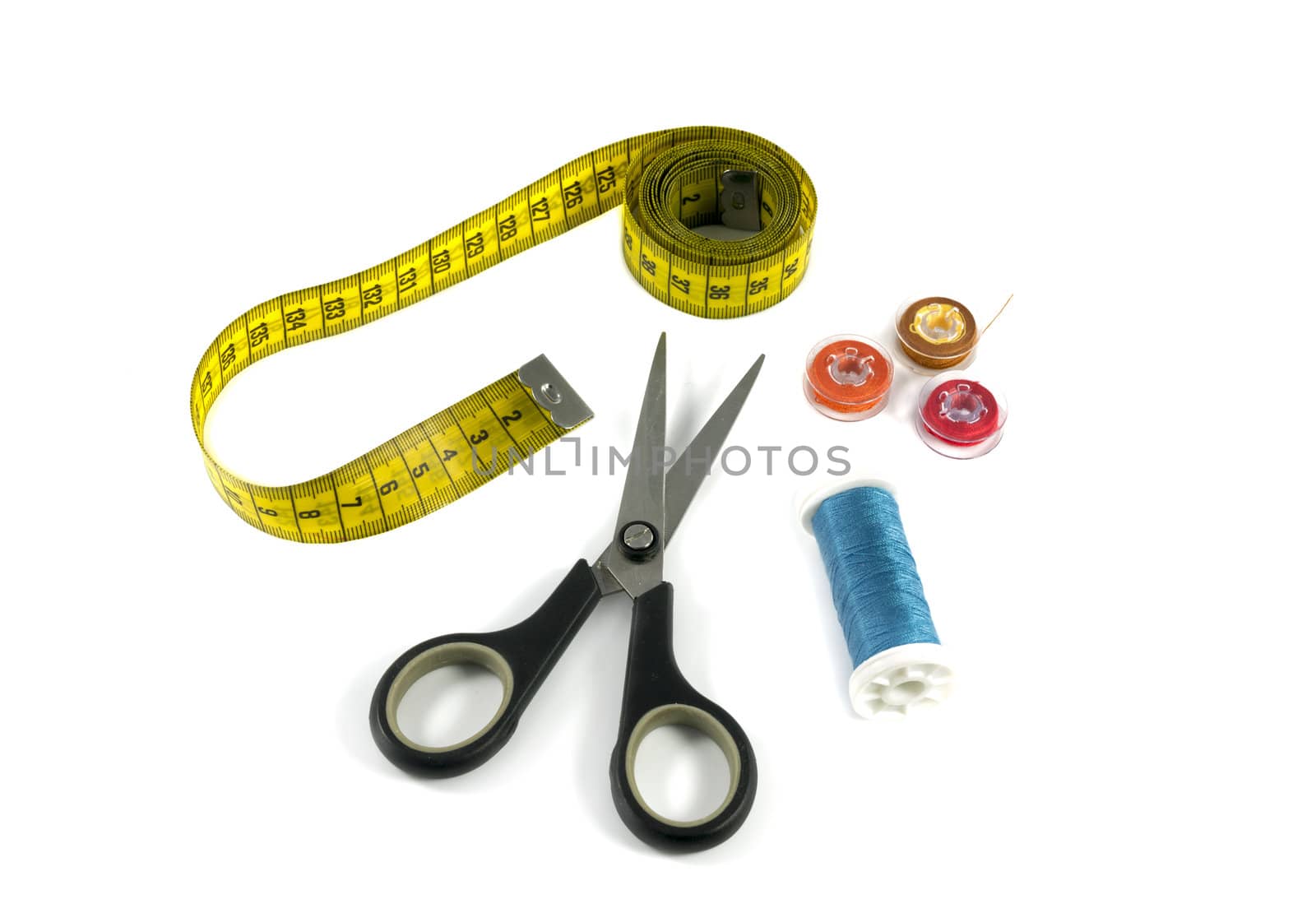 tailors equipment isolated on white