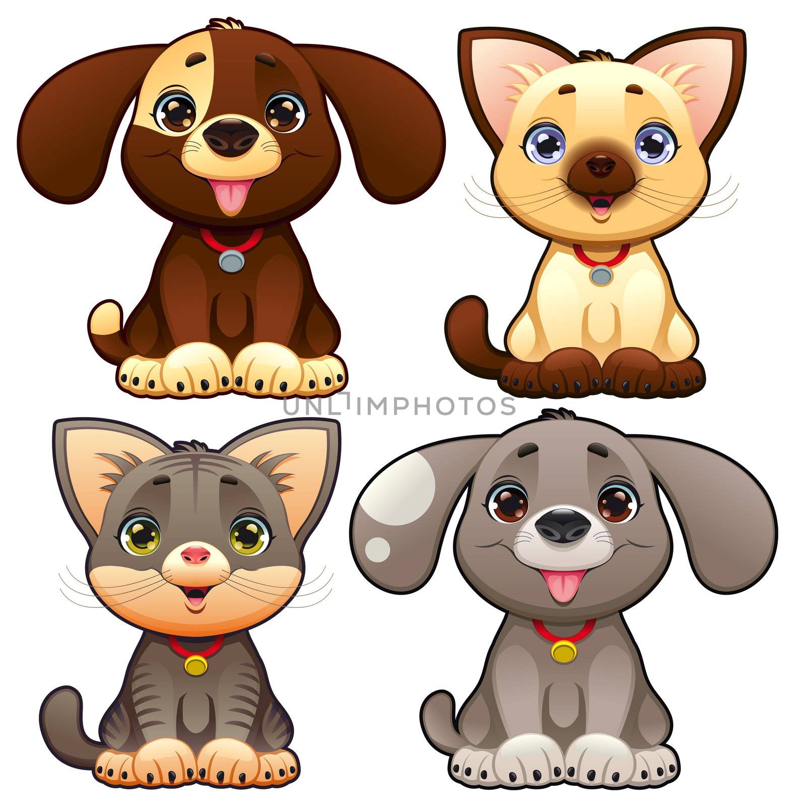 Cute dogs and cats. Cute dogs and cats.  by ddraw