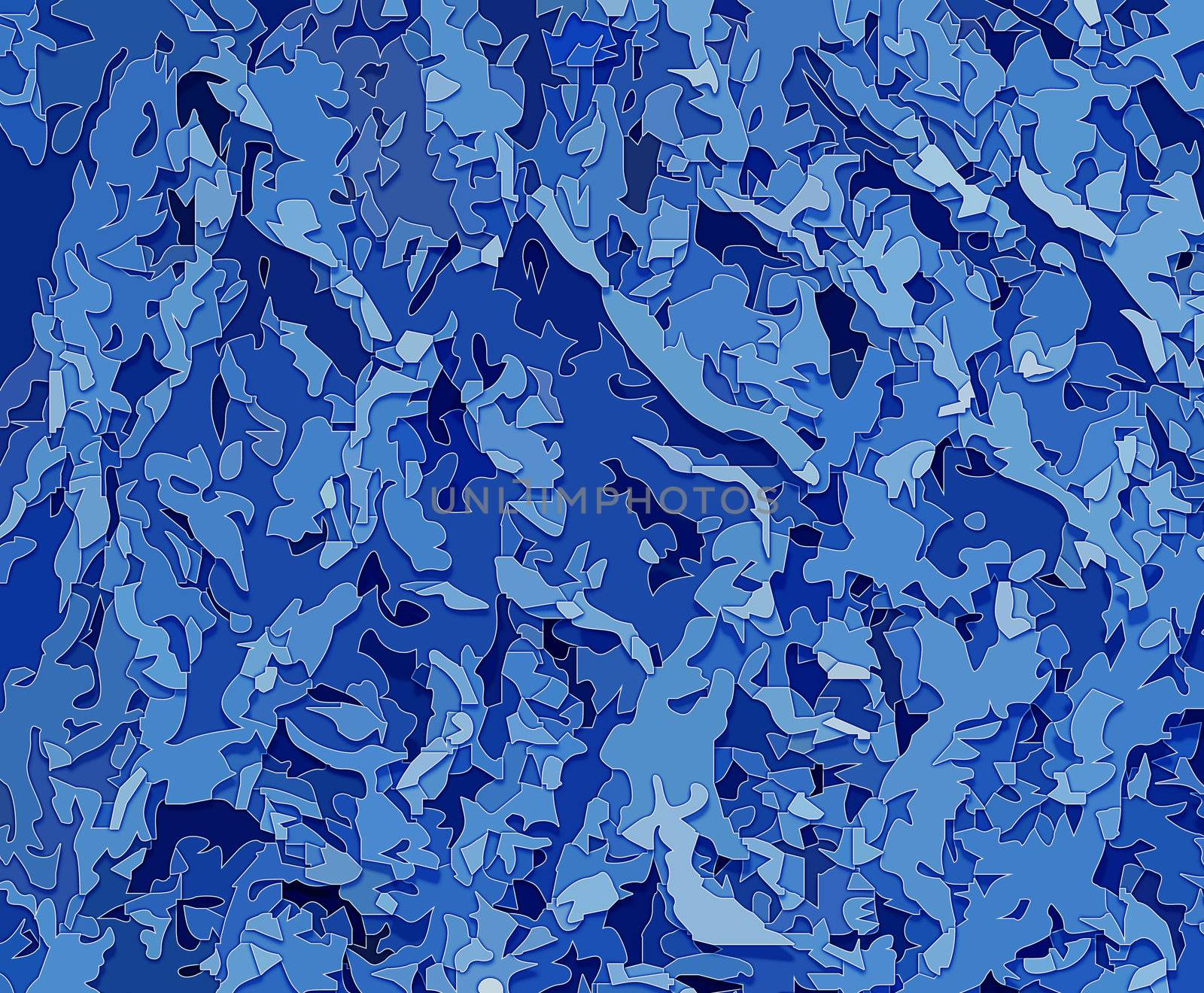 blue colored abstract background with layered facets