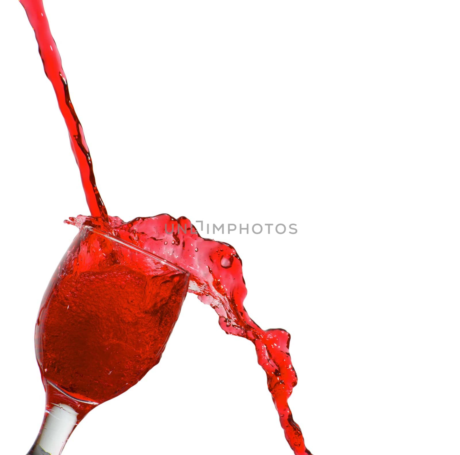 glass of red juice by adam121
