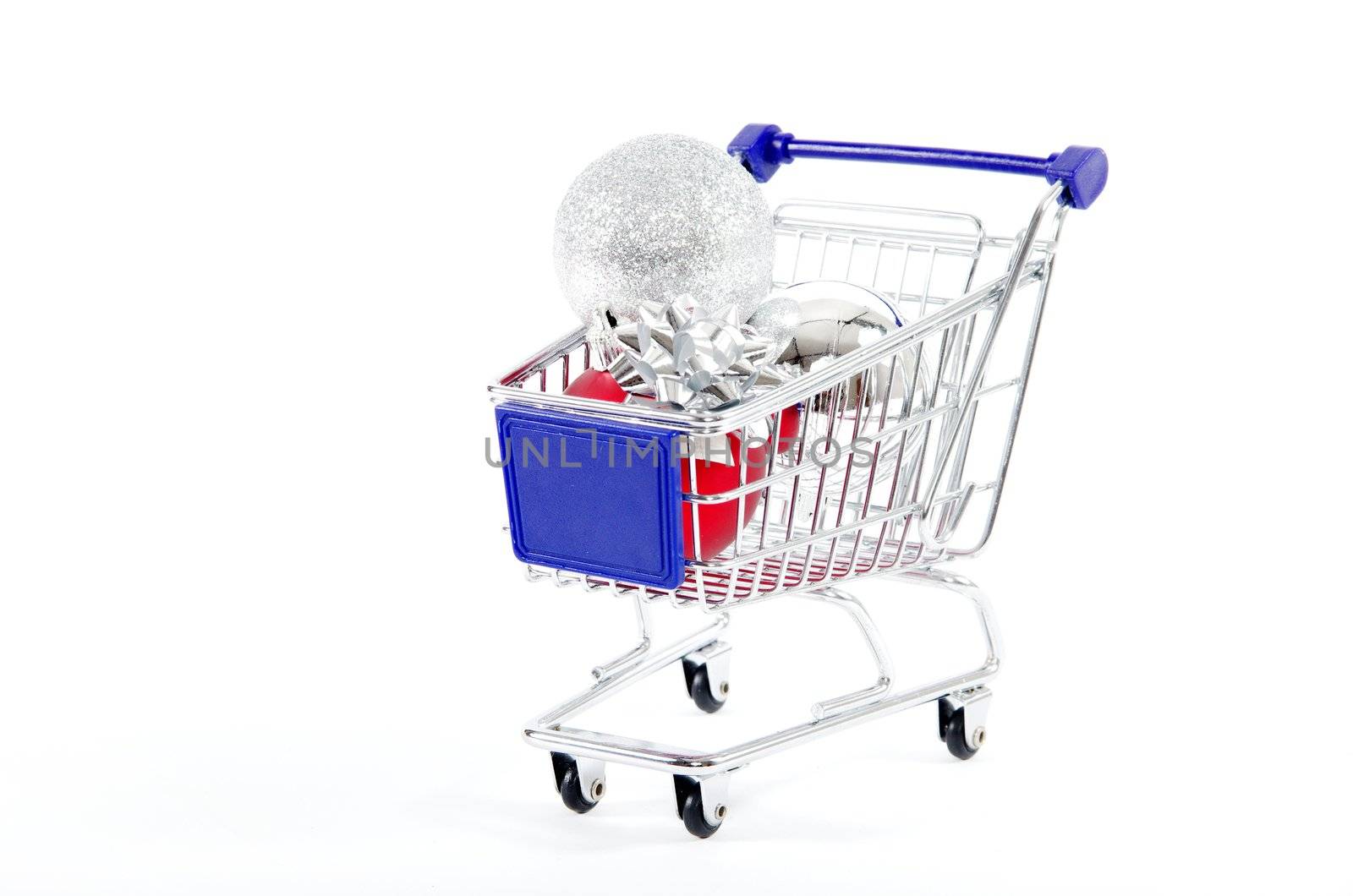 Christmas xmas shopping isolated on white background