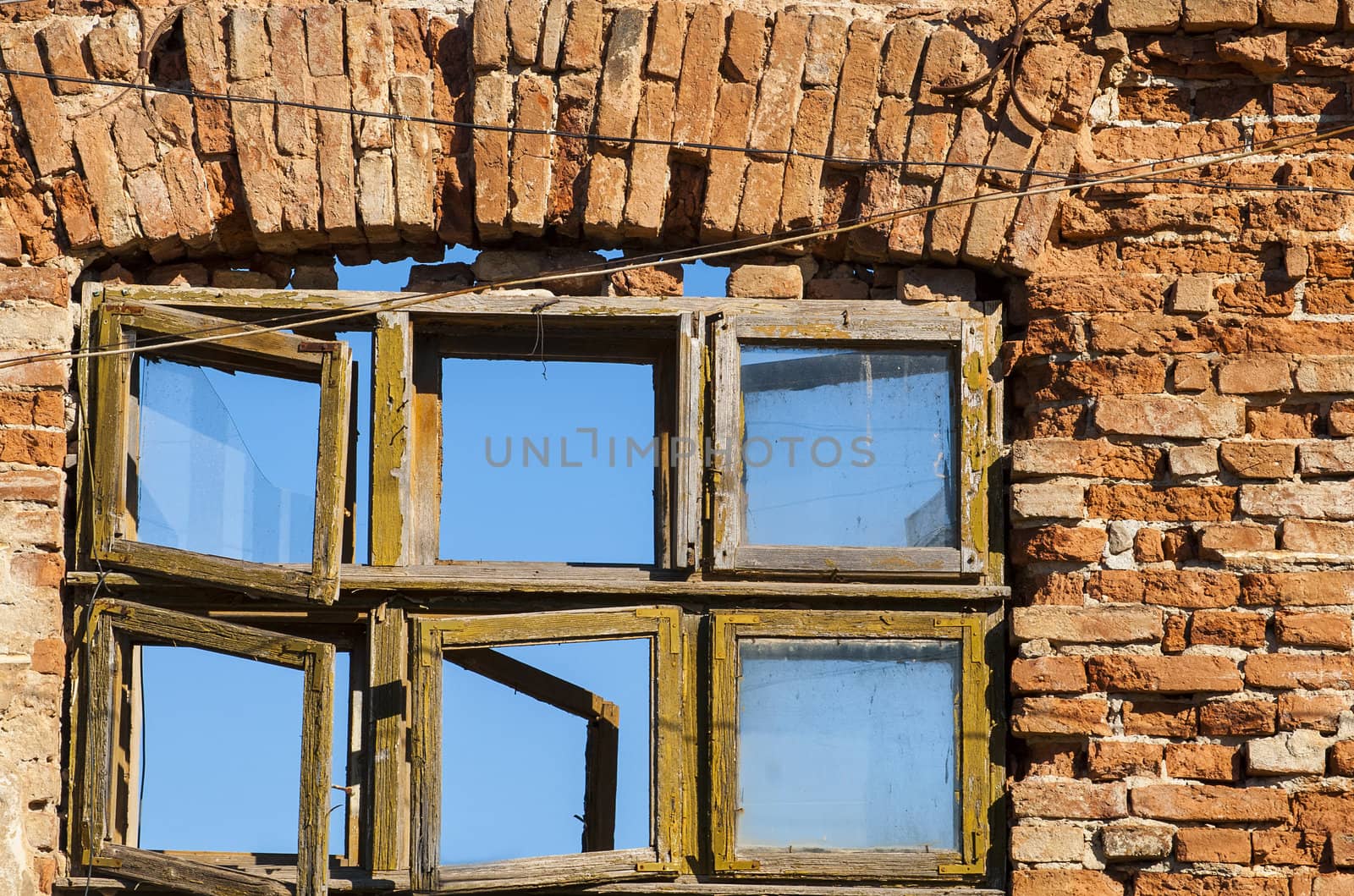 Old grunge destroyed factory by varbenov