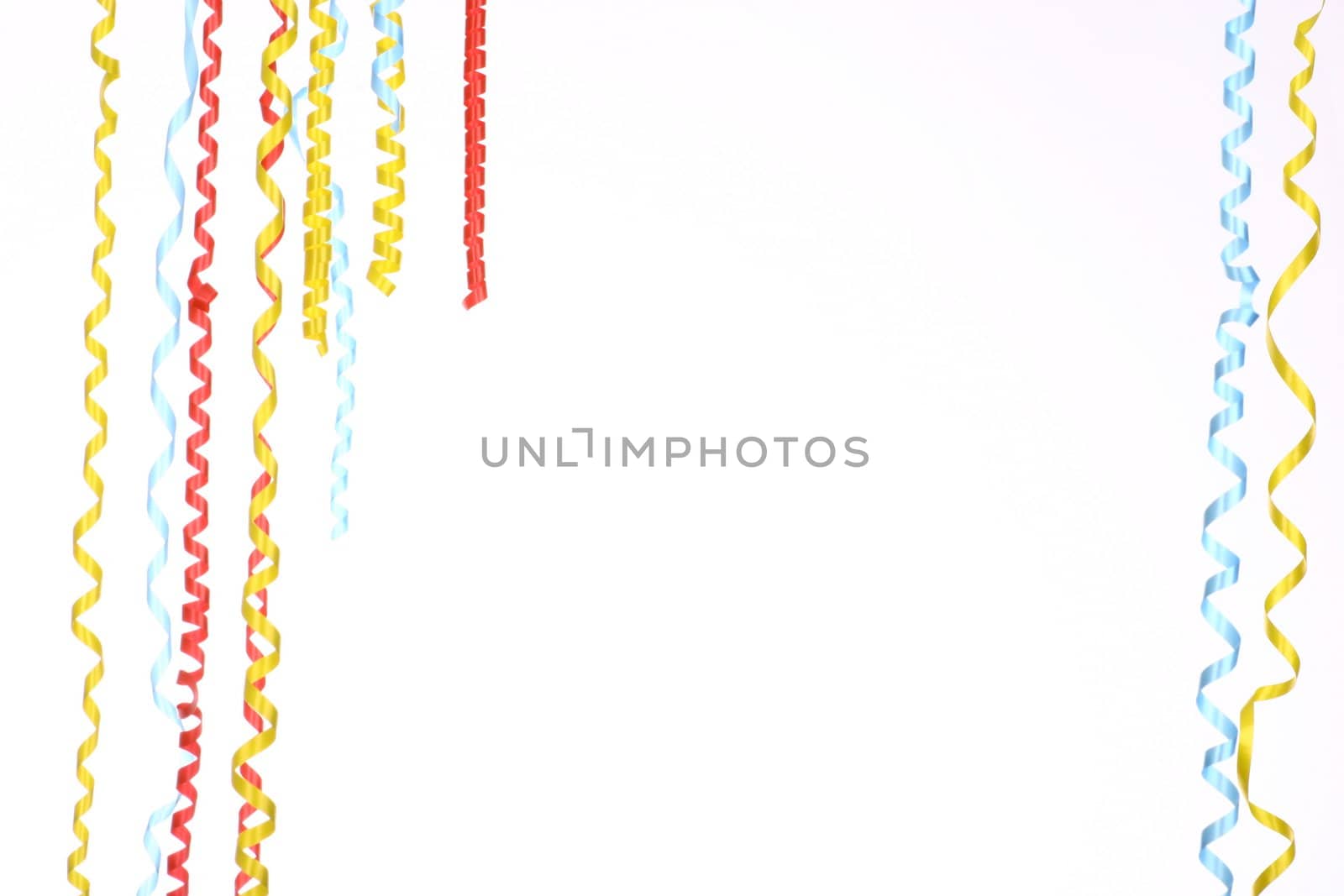 color ful ribbons on white back ground