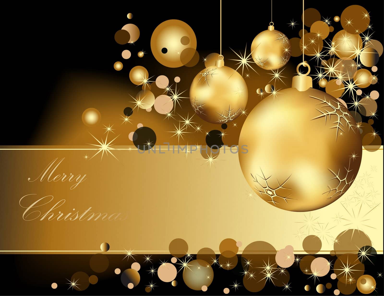 Gold Merry Christmas  background  by jelen80