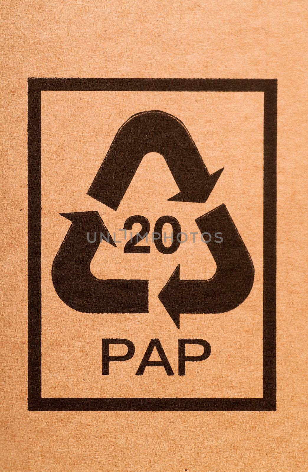 Recycling code identifying corrugated fiberboard material