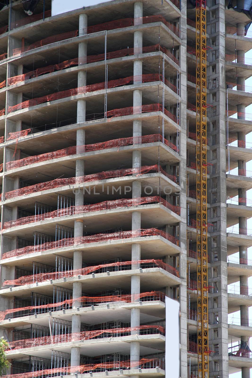 A construction site of modern Architecture in Buenos Aires, Argentina, South america.