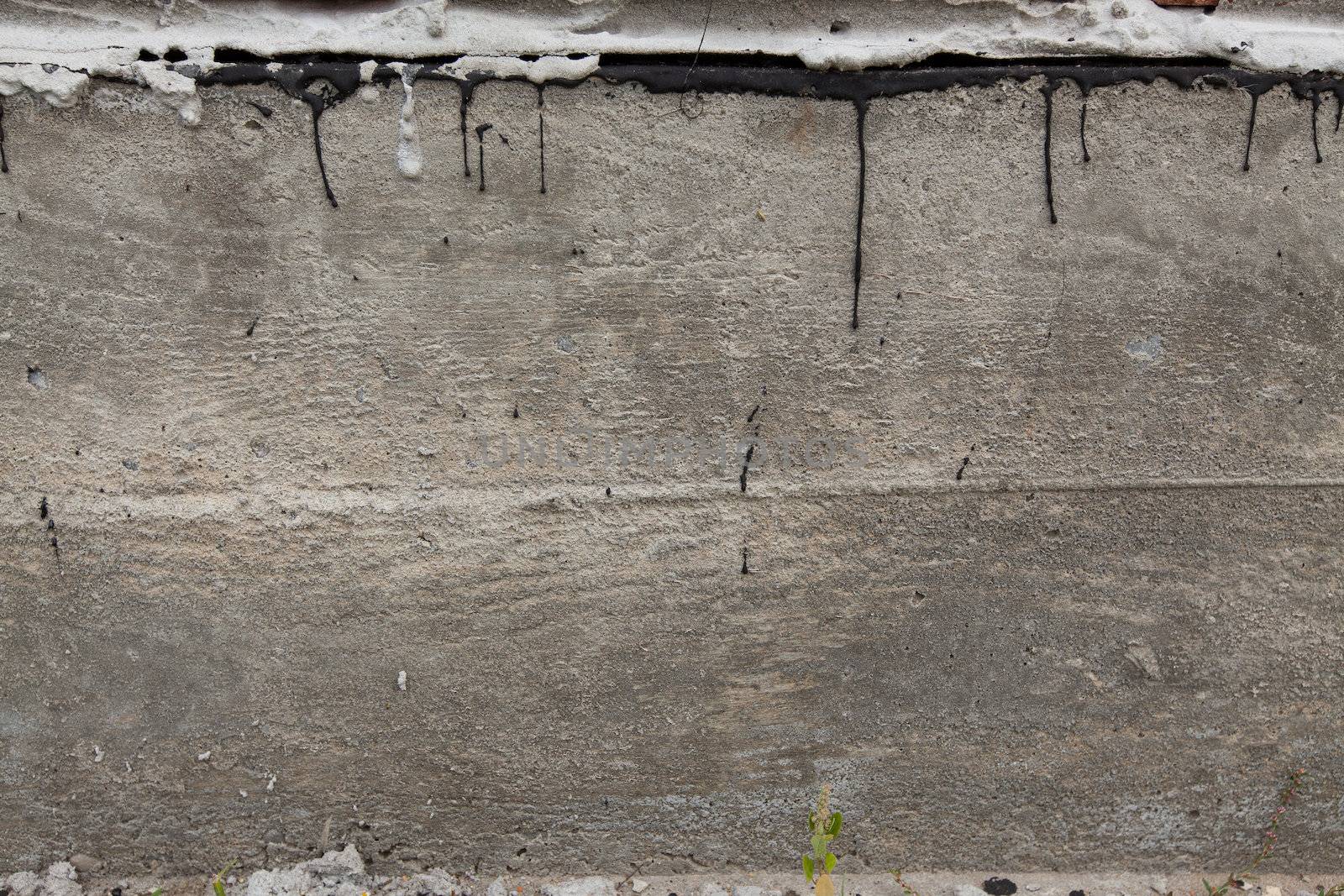 Closeup of a building foundation. Textured surface