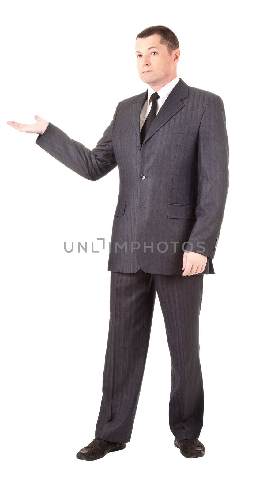 portrait of a successful businessman on white background with a clipping paths