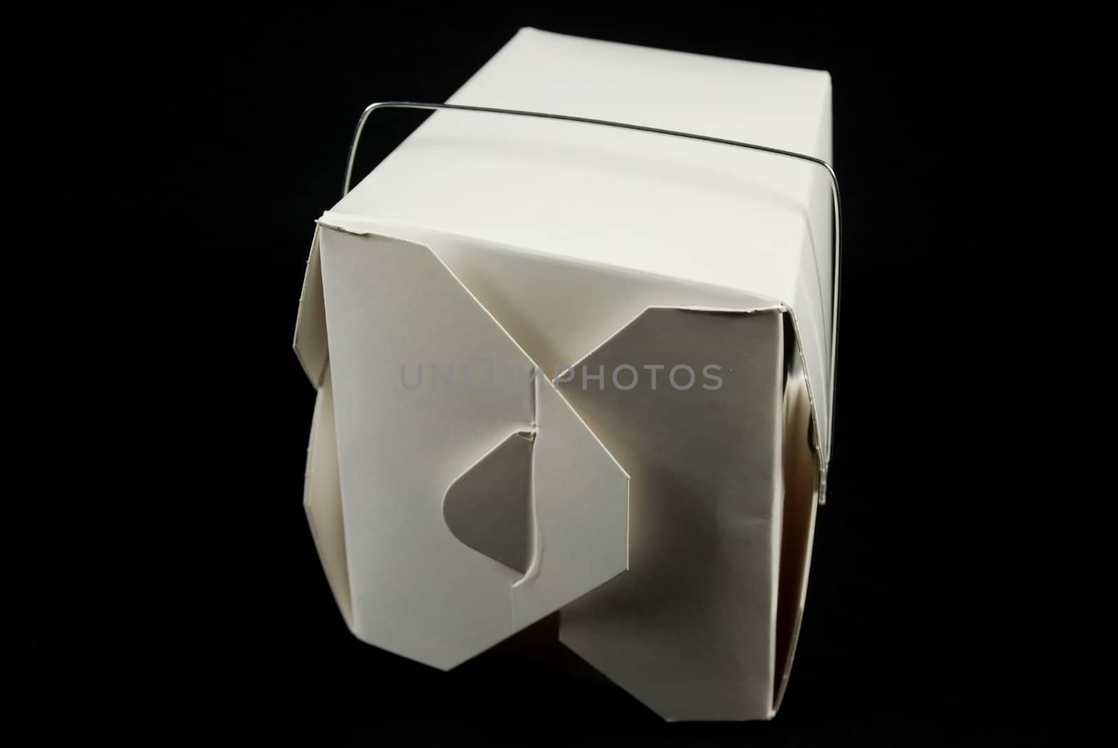 stock picture of a small carboard box for chinese food