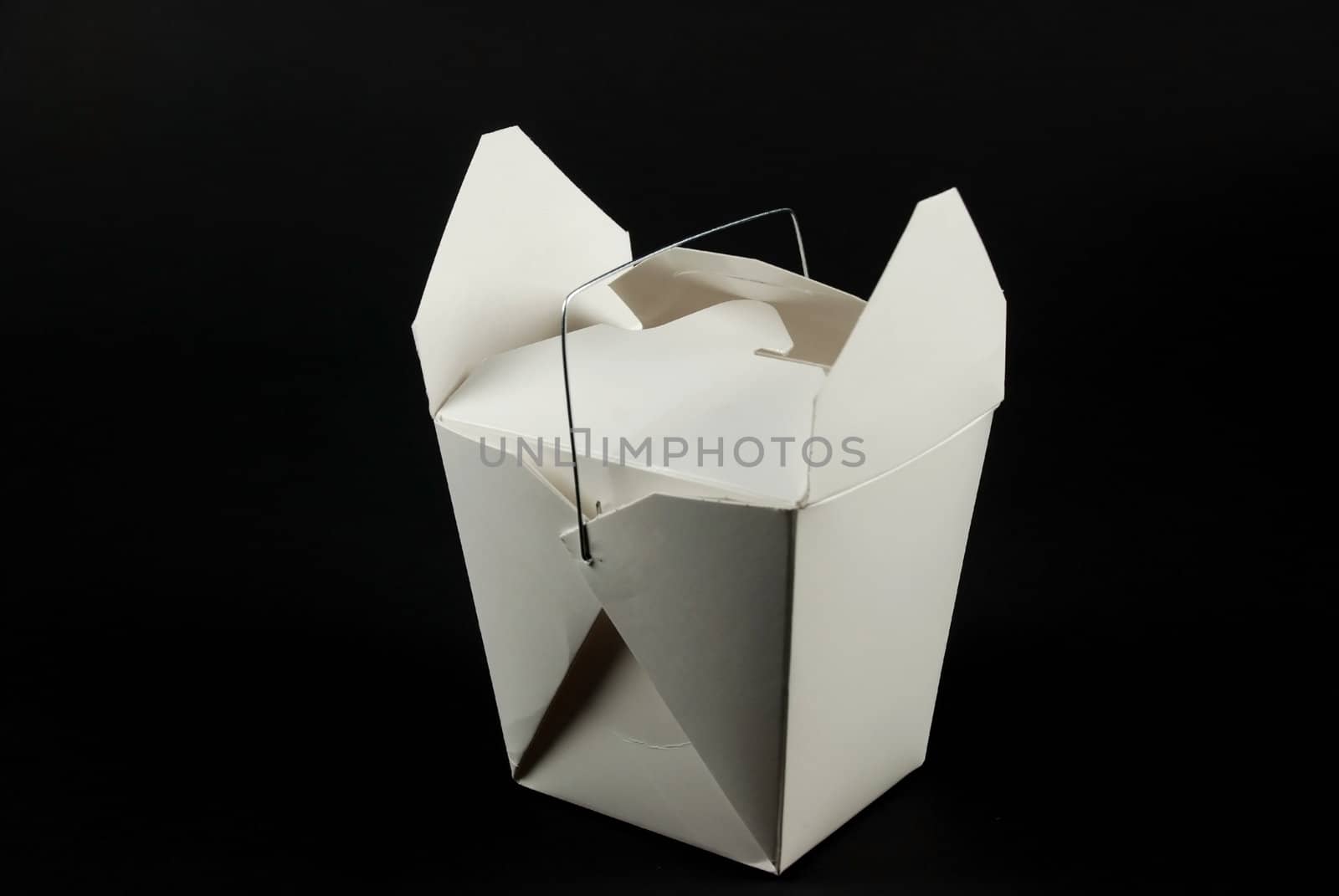 stock picture of a small carboard box for chinese food