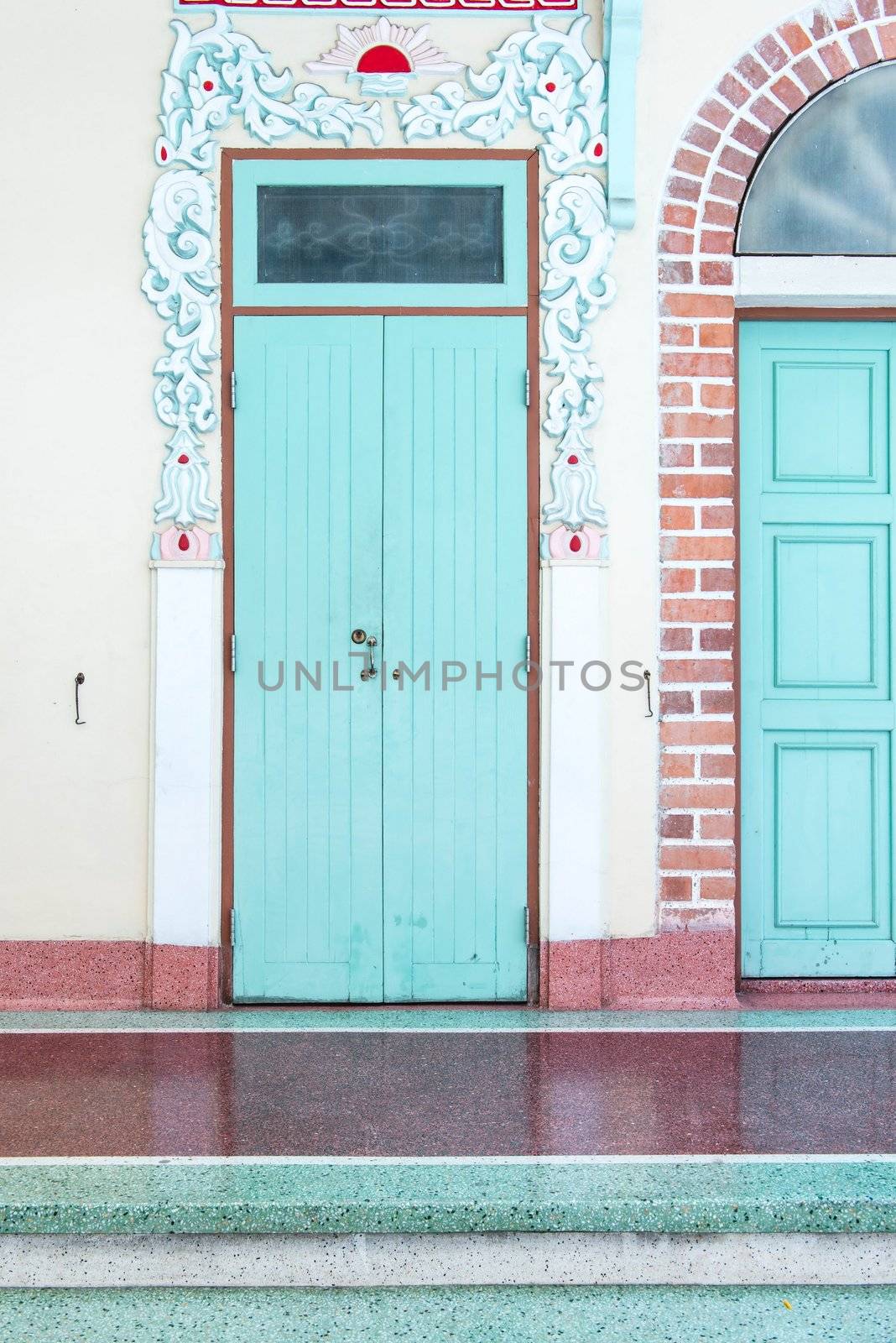 Chinese temple door with unique chinese pattern by sasilsolutions