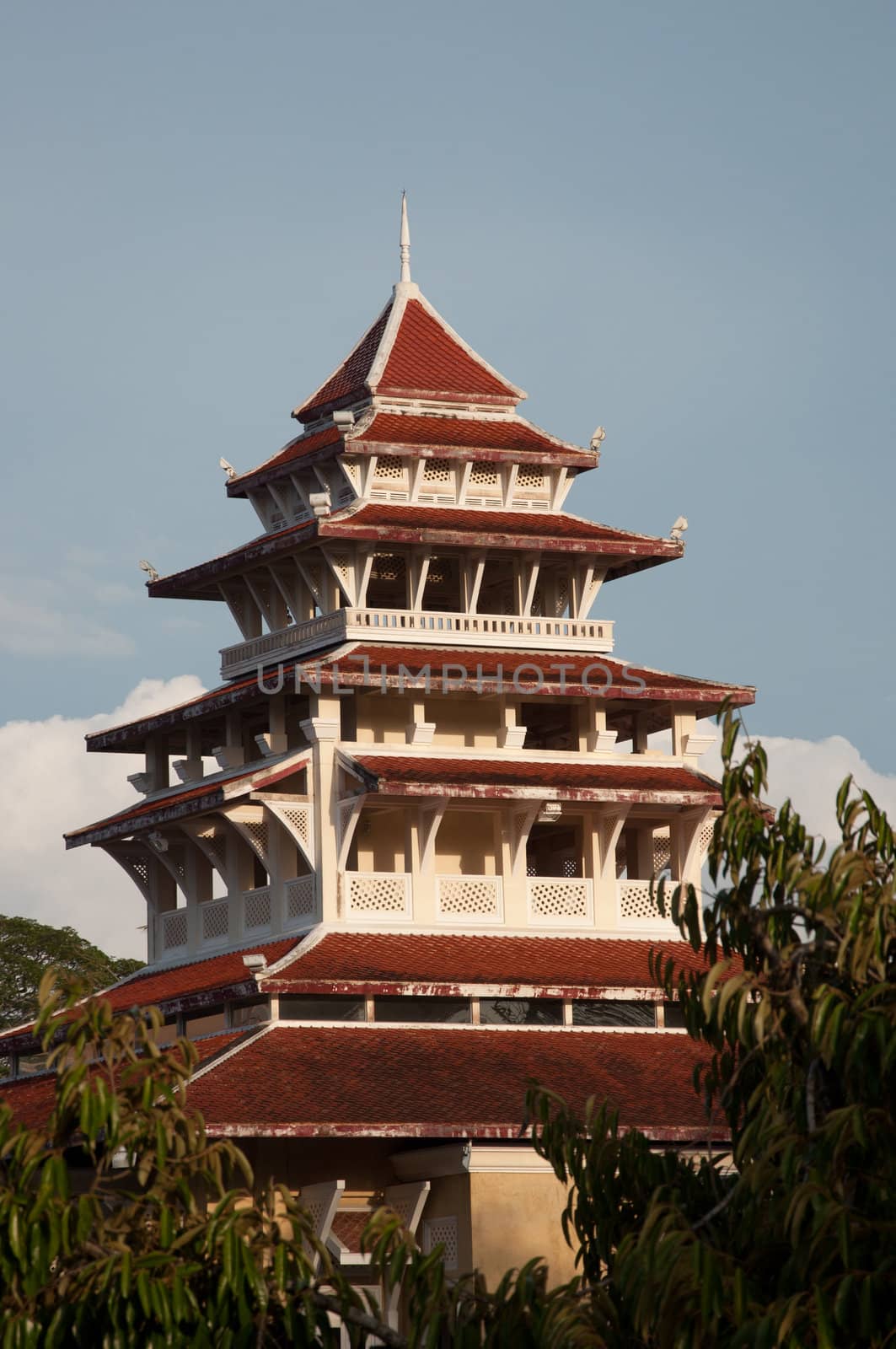 architecture of chinese temple in betong yala, thailand