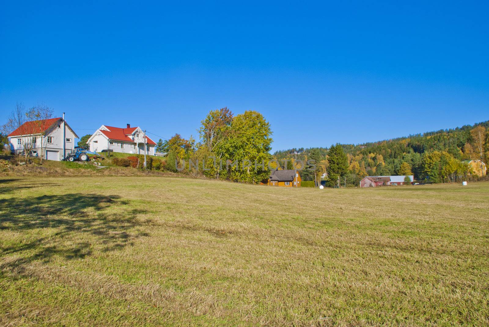 picture is shot at bakke which is a village in the municipality of halden and where it is farmed with several farms