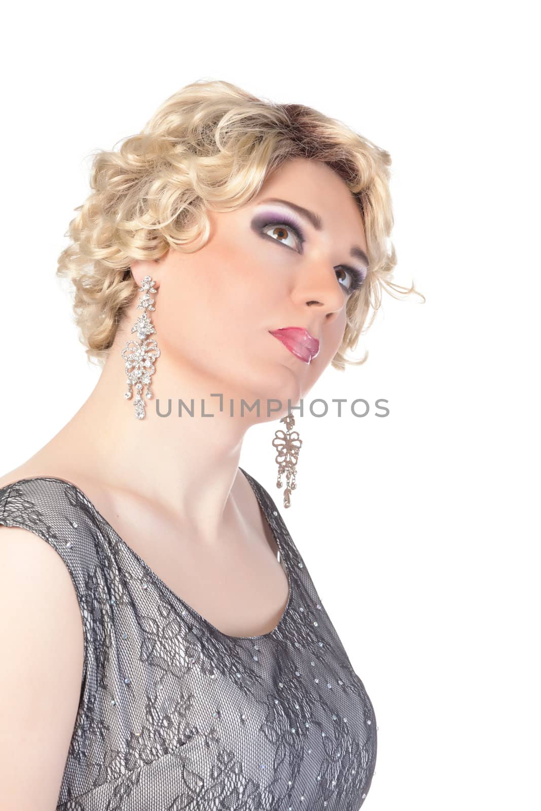 Portrait of drag queen. Man dressed as Woman by Discovod