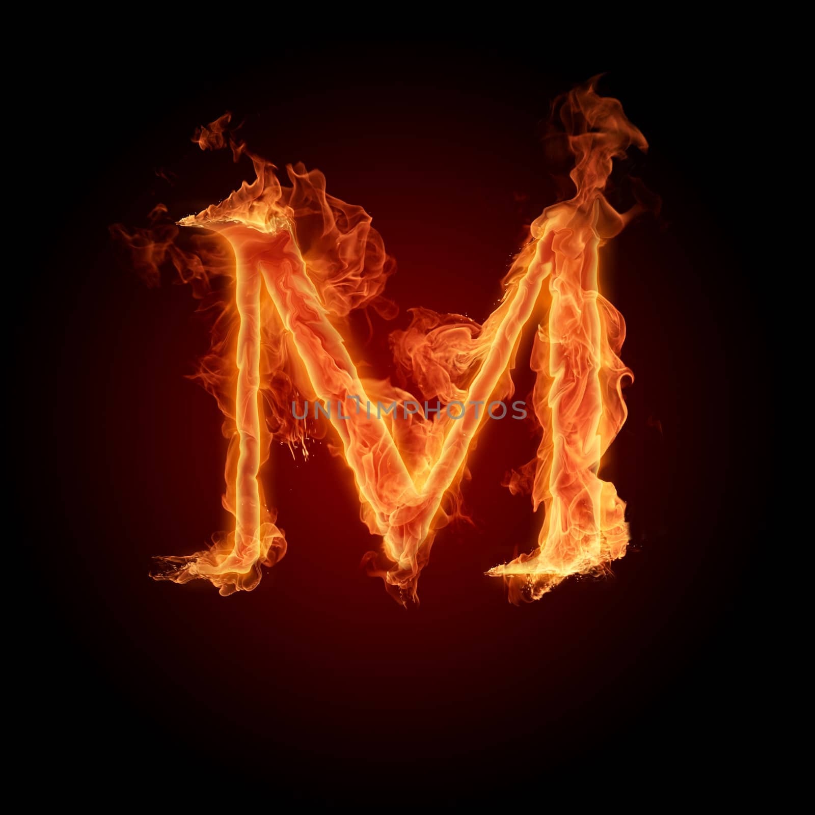 Burning Letter M