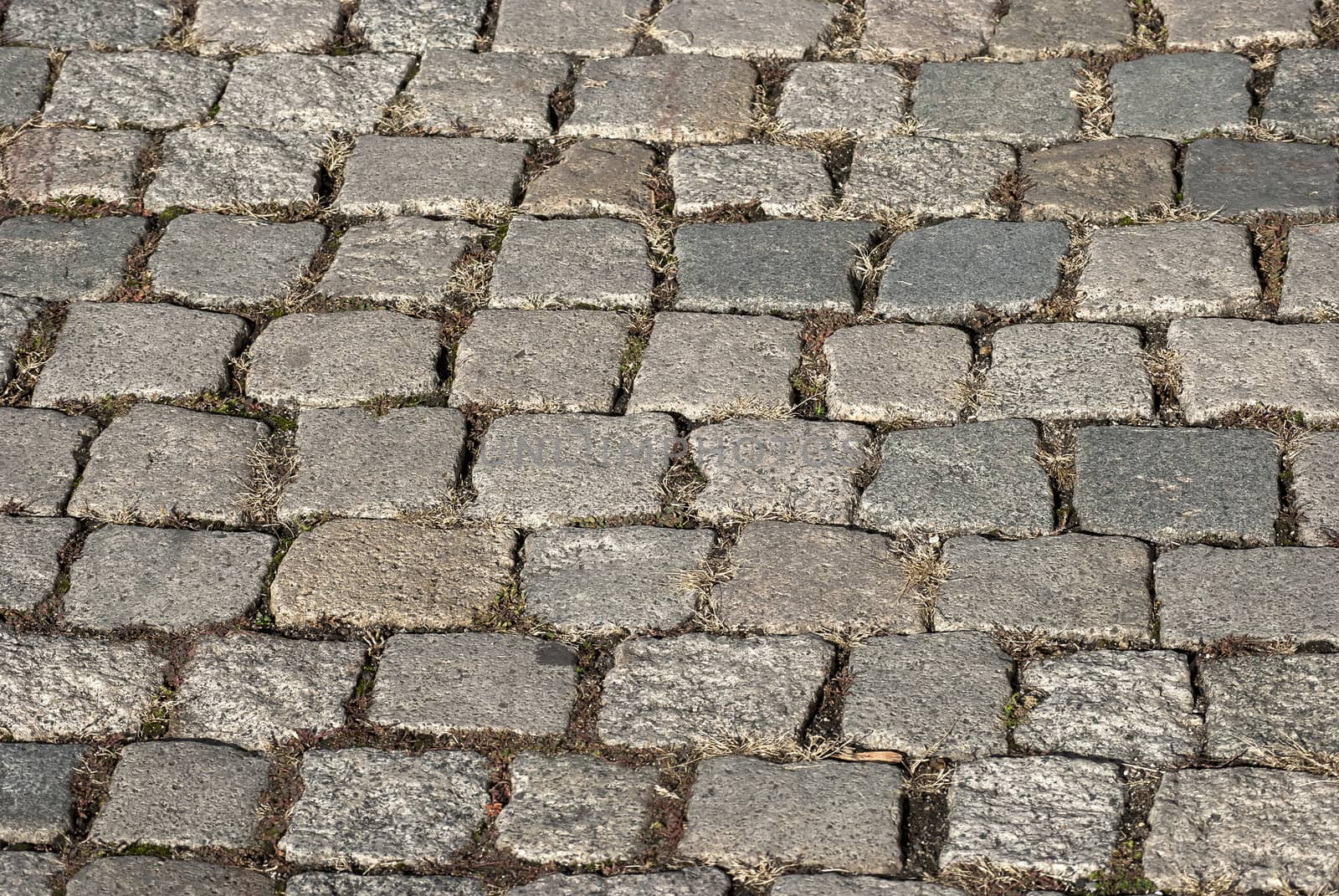 Granite gray town pavement close-up as background