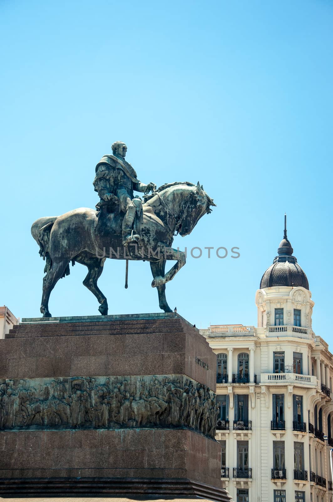 Statue of General Artigas in the center of Montevideo