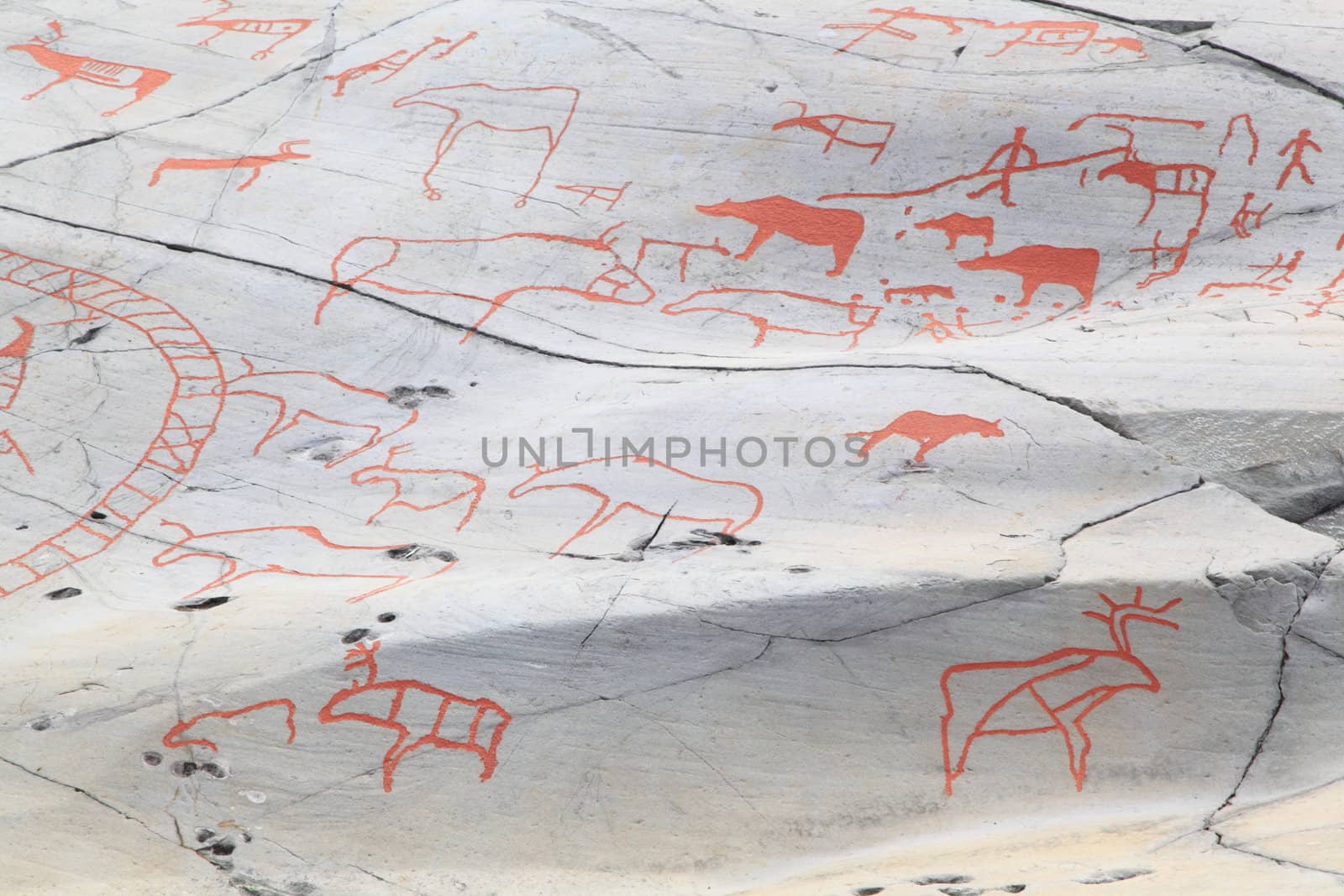 Rock carvings at Alta museum in Alta, Norway. 12 July 2012. Unesco world heritage