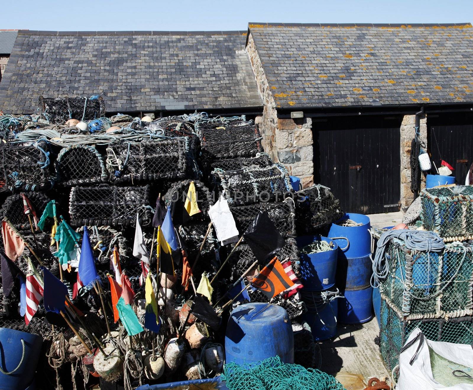 Lobster pots in Cornwall by olliemt