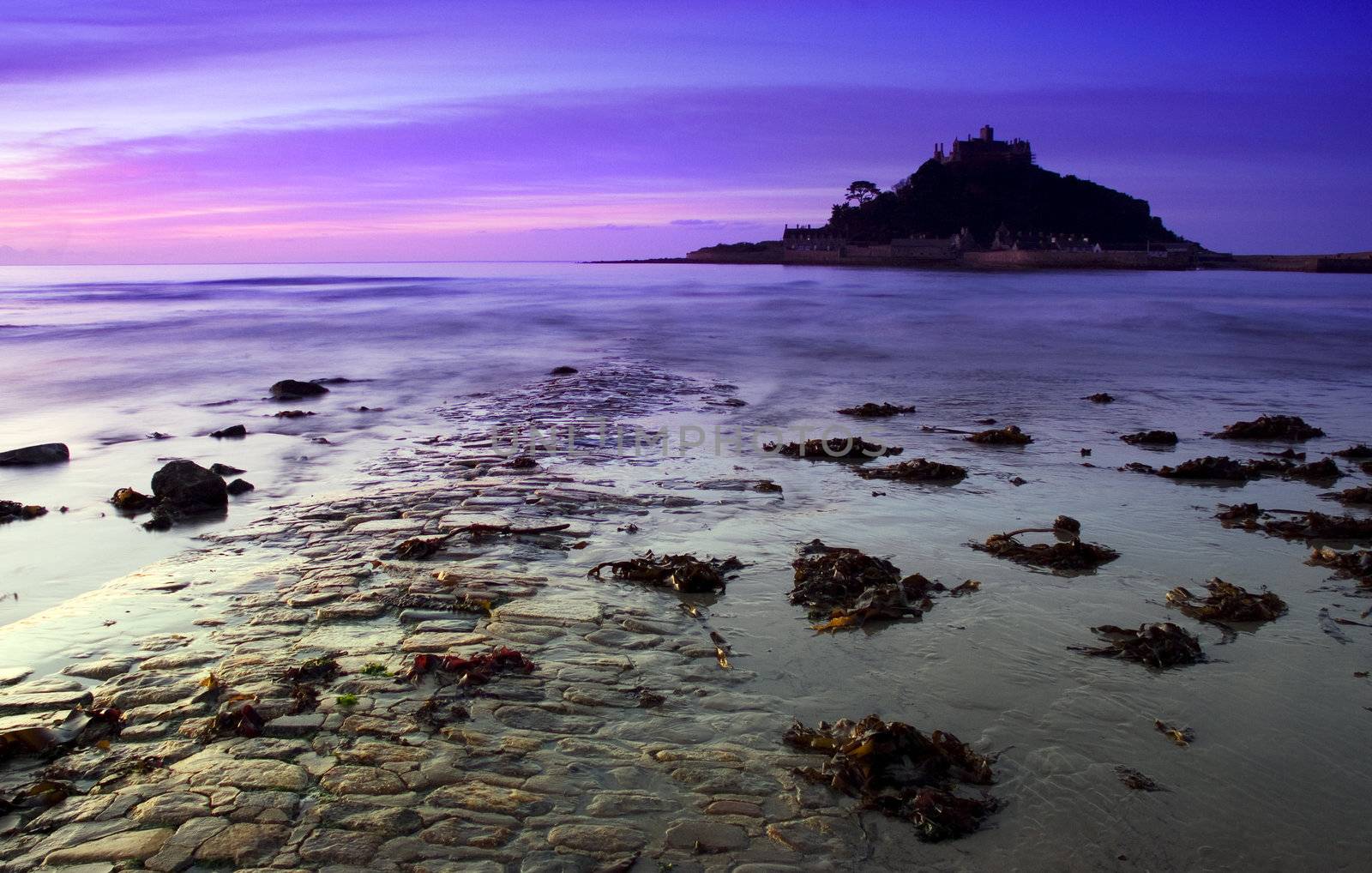 Sunset at St Michaels Mount, South of England