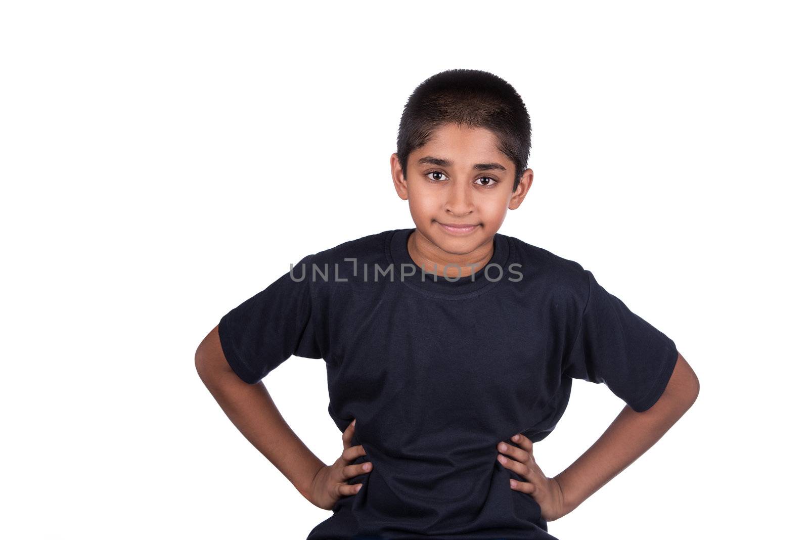 an handsome indian kid shopwing his attitude