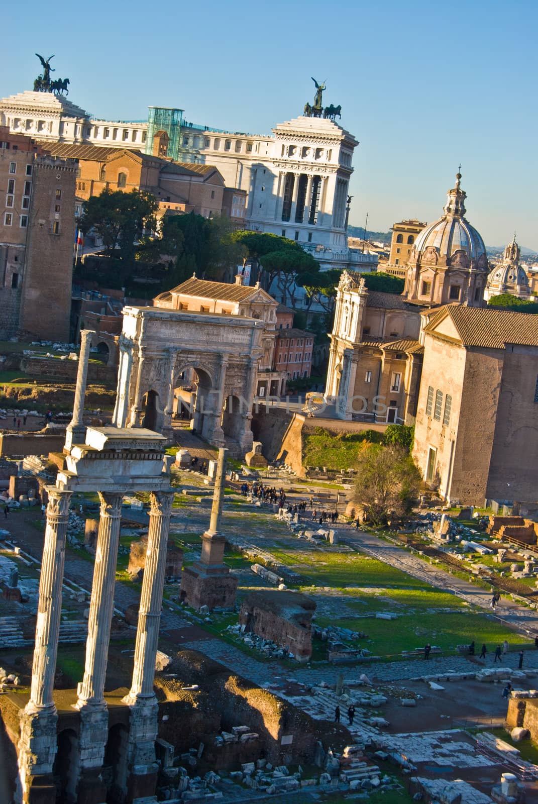 part of the famous Forum Romanum in the city centre of Rome