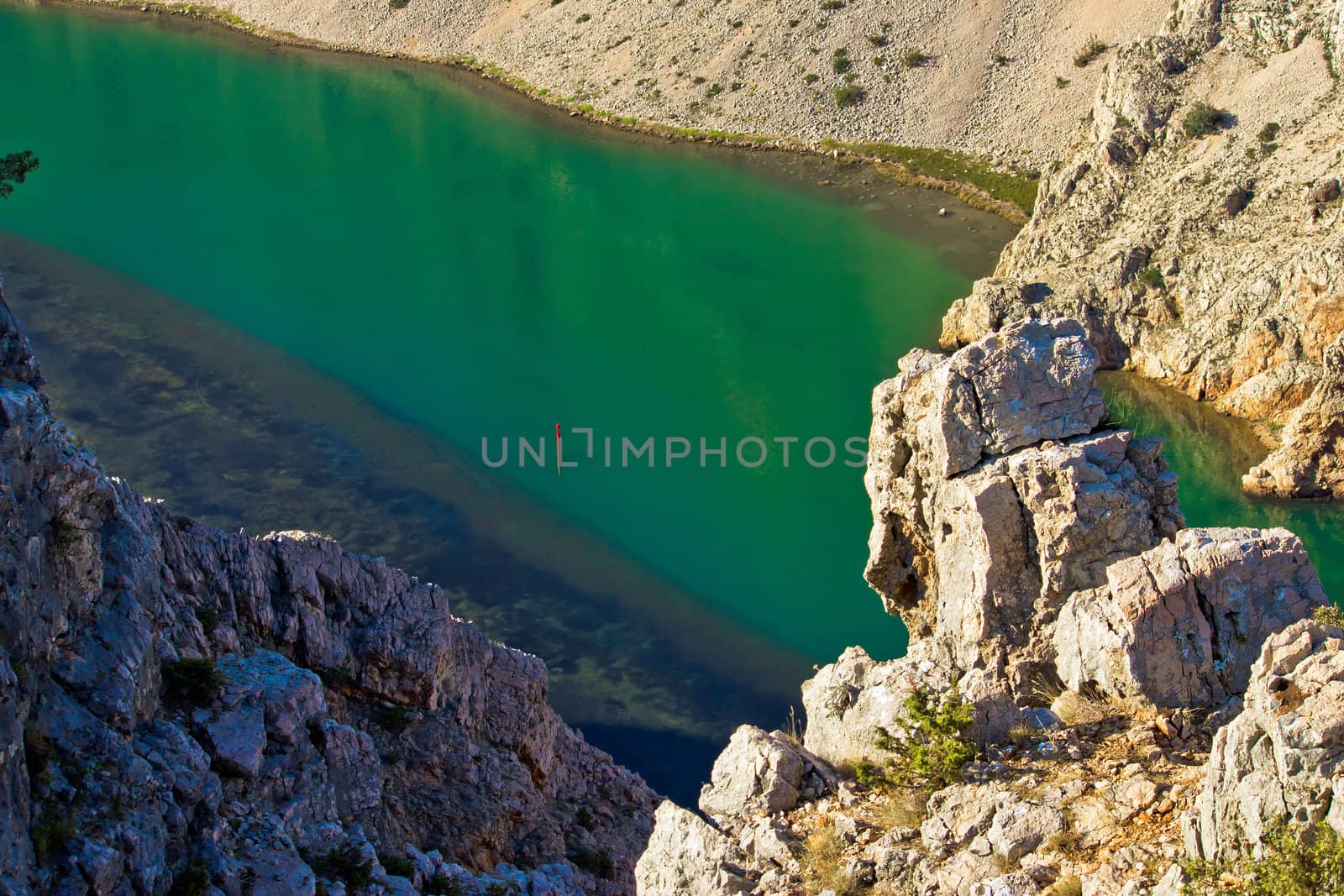 Green Zrmanja river in canyon, Dalmatia, Croatia