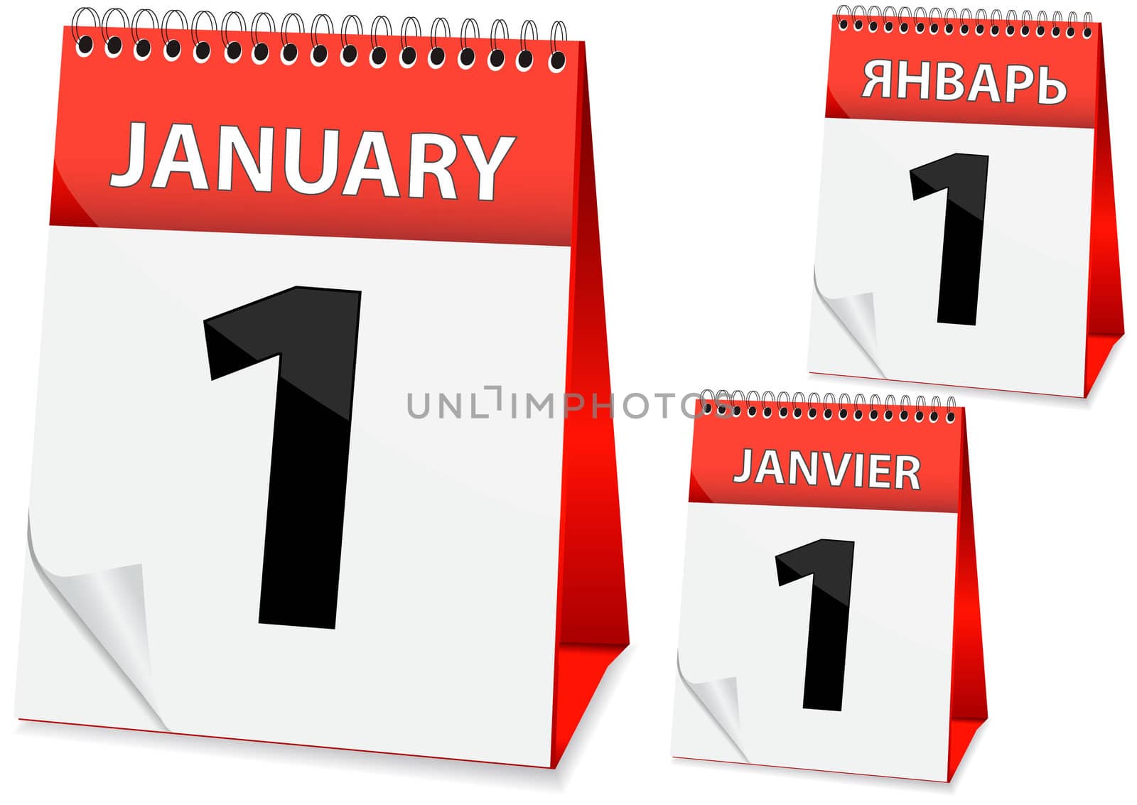 icon in the form of a calendar for New Year and Christmas