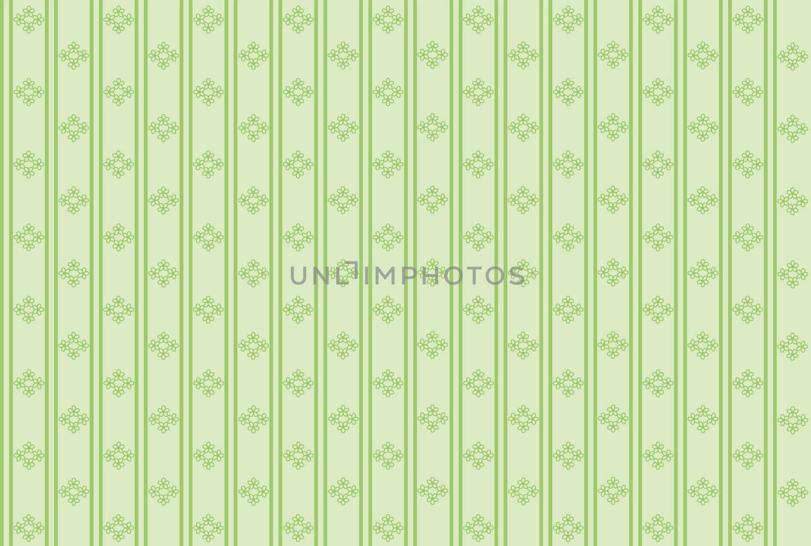 Seamless pattern with flowers on a background of pistachio