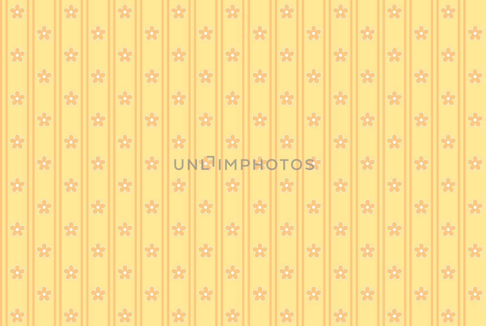 Seamless pattern with flowers on a yellow background