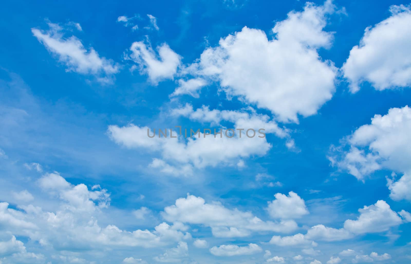 blue sky with cloud closeup as background