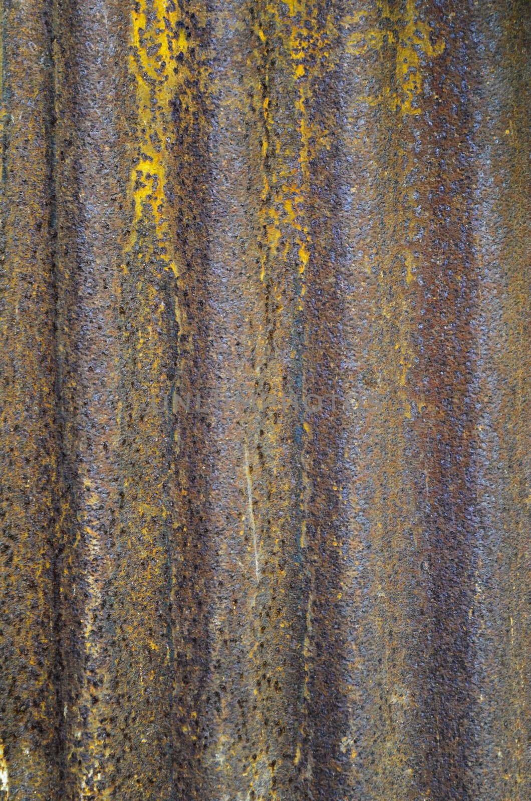 Texture of old and corroded galvanized iron used for roofing